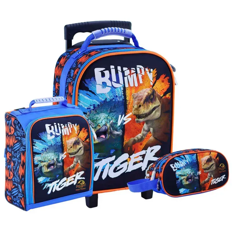 Set Scool Magic Maleta Lonchera Cartuchera Jurassic 3D7