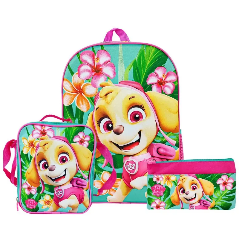 Set Scool Ranger Mochila Lonchera Cartuchera Paw Patrol 3D7