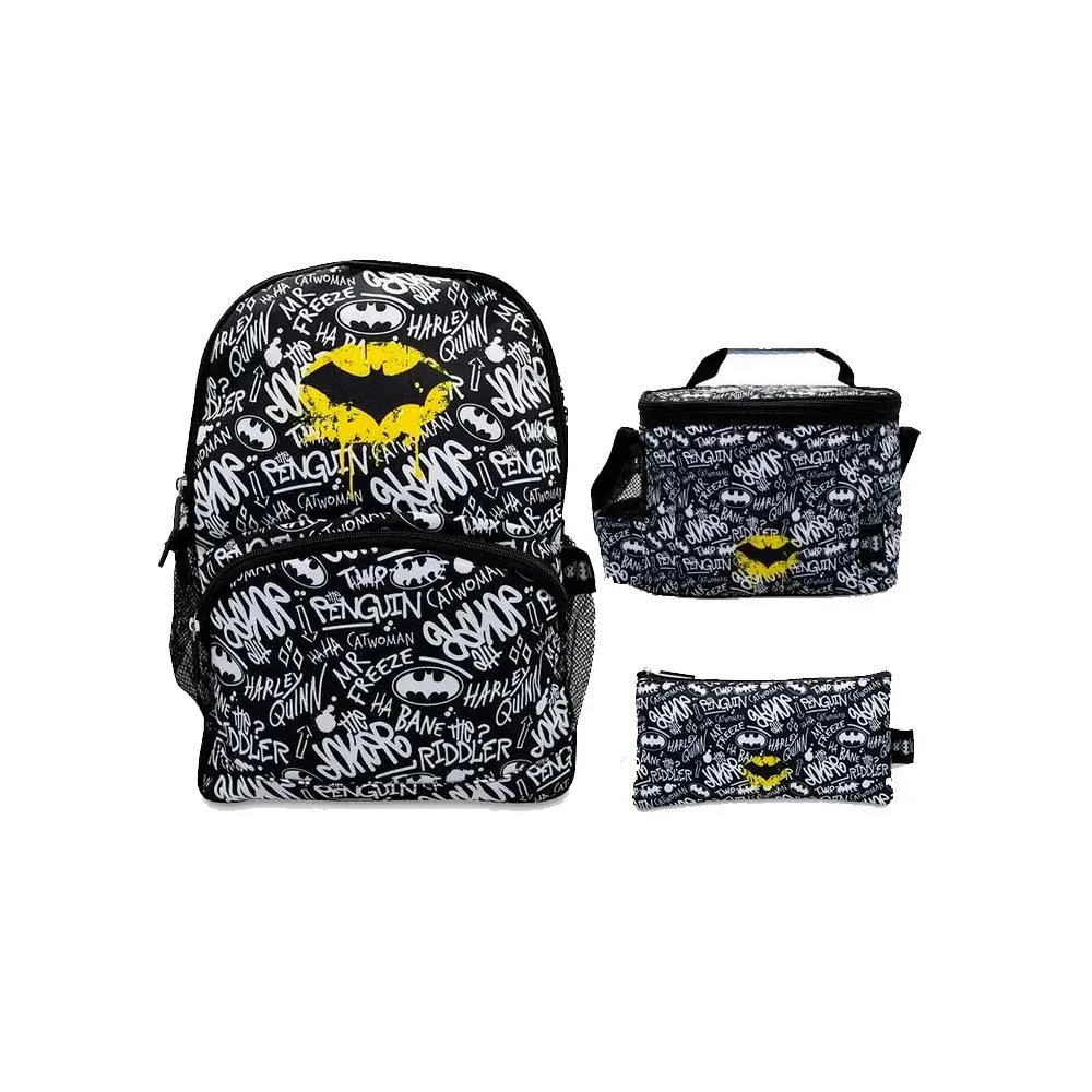 Set Mochila Lonchera Cartuchera Batman Premium5