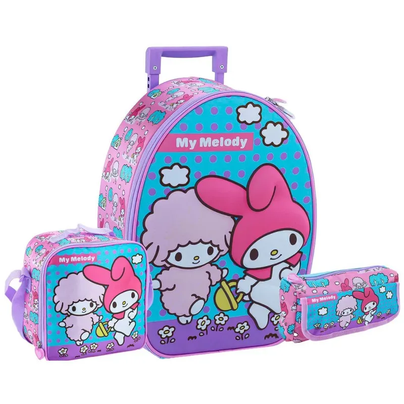 Set Scool Ranger Maleta Lonchera Cartuchera My Melody 3D5