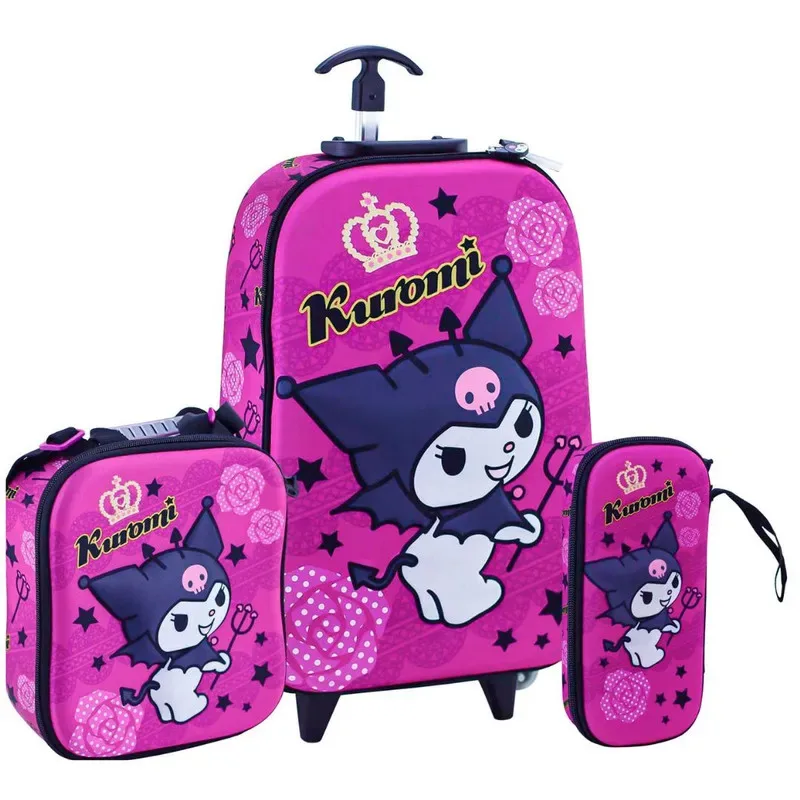 Set Scool Ranger Maleta Lonchera Cartuchera Kuromi Full 3D7