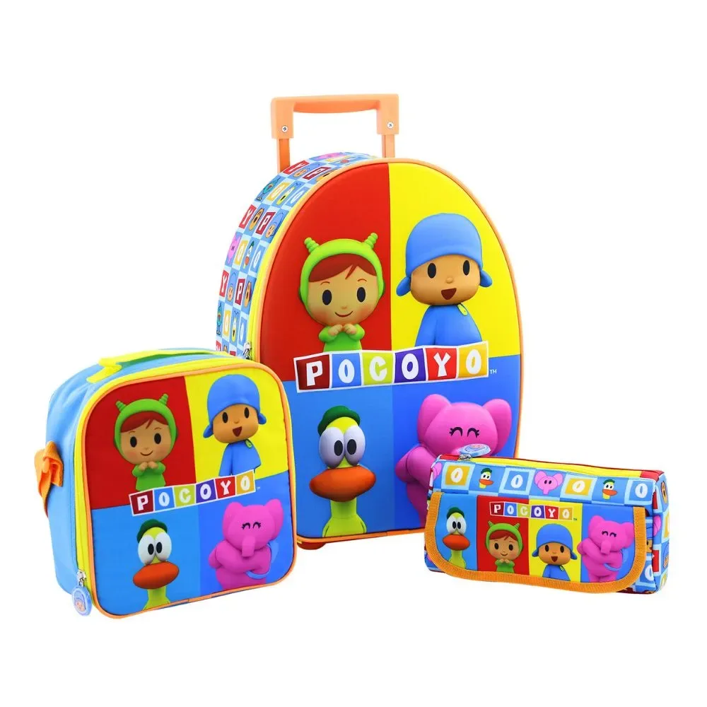 Set Scool Ranger Maleta Lonchera Cartuchera Pocoyo2