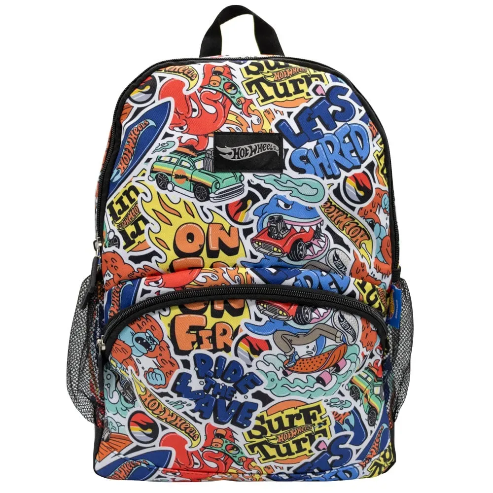 Set Mochila Lonchera Cartuchera Hot Wheels1