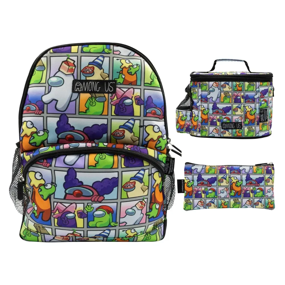 Set Mochila Lonchera y Cartuchera Among Us3