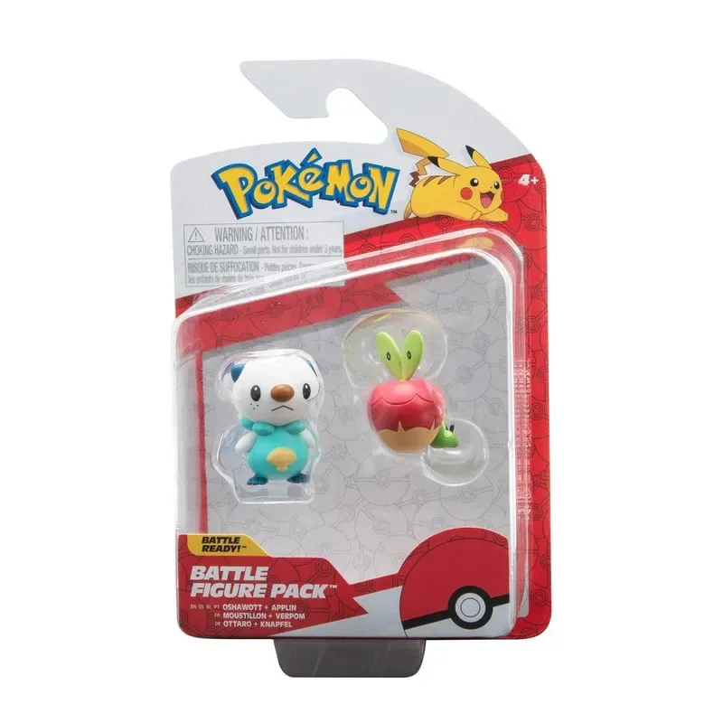 Pokémon Figura de Batalla Coleccionable Oshawott y Applin4