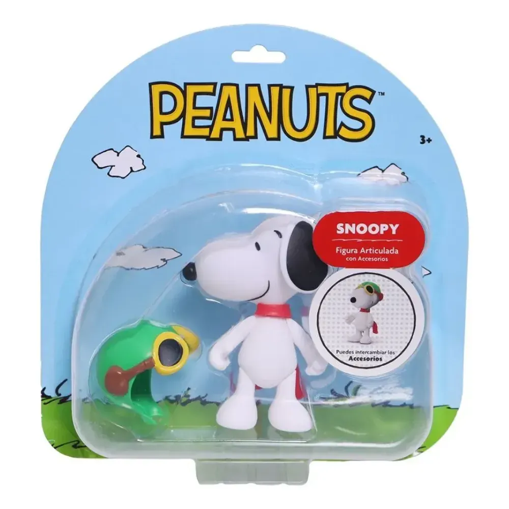 Figura Snoopy Aviador Peanuts Articulable 10cm3
