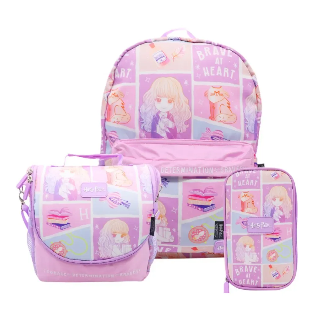 Set Escolar Mochila Lonchera Cartuchera Premium Teens Harry Potter Hermione4