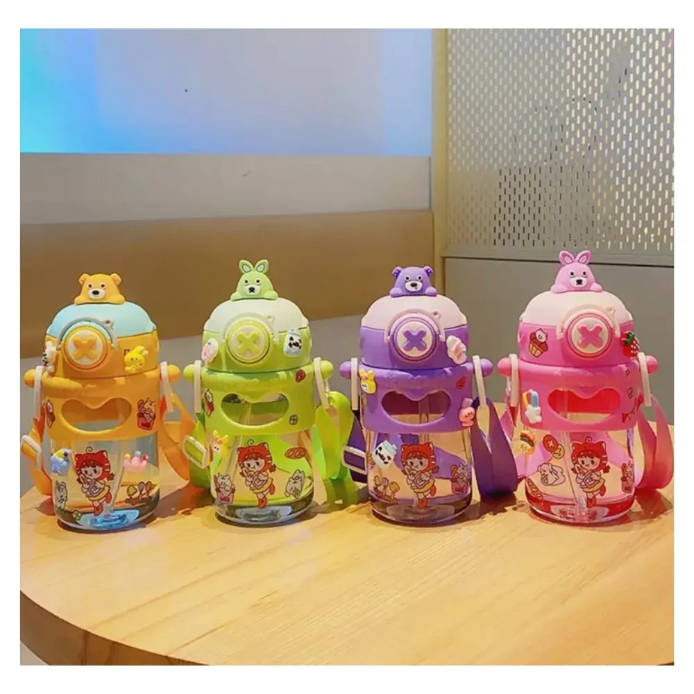 Tomatodo Portátil Estilo Kawai De 680ml Con Stickers Surtido4