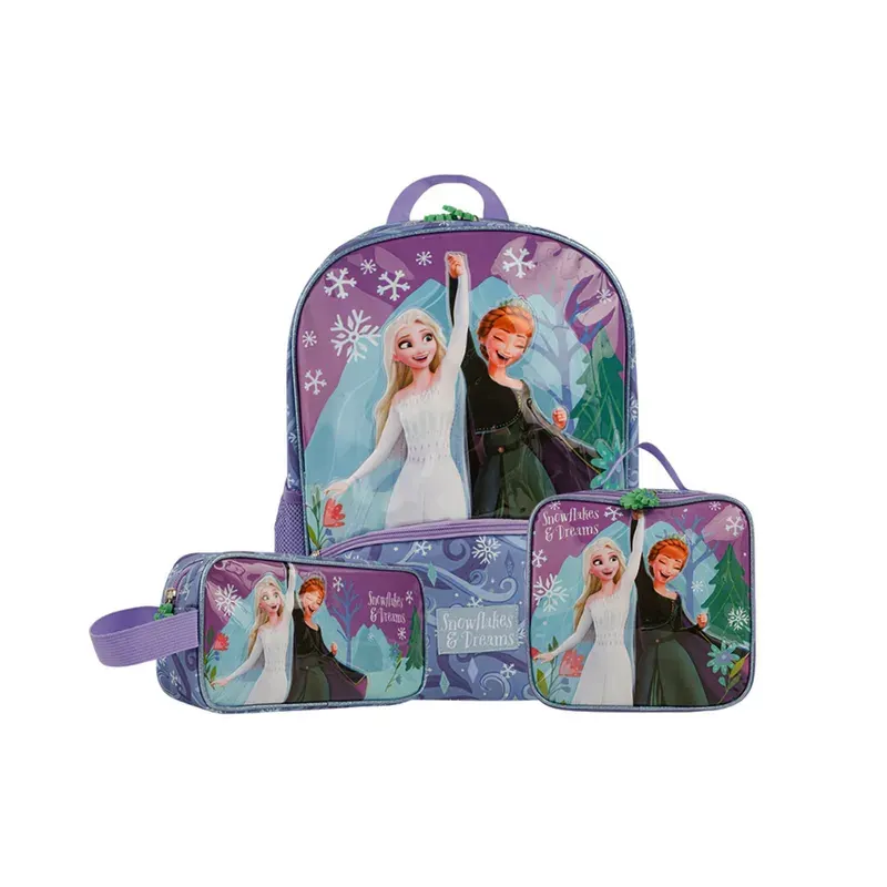 Set de Mochila Lonchera Cartuchera Frozen Colección F1
