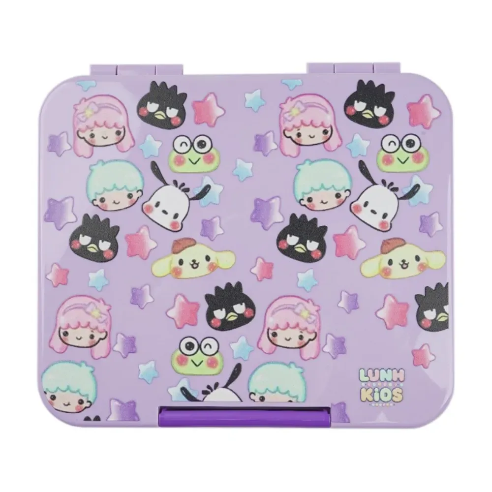 Lonchera Tipo Bento Kawai Lila Espacial con 4 Divisiones – Escolar Libre BPA1