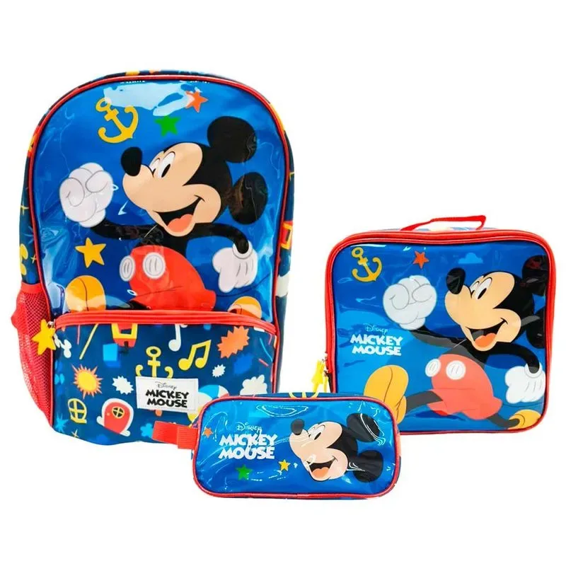 Set de Mochila Lonchera Cartuchera Mickey Colección G1