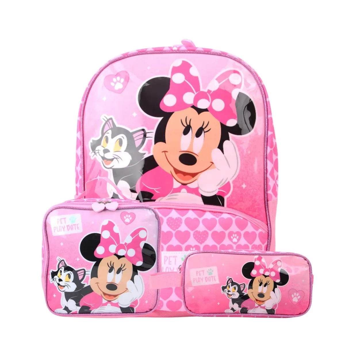 Set de Mochila Lonchera Cartuchera Minnie Colección I1