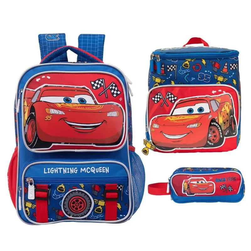 Set de Mini Mochila Lonchera Cartuchera Nido Cars El Rayo Mcqueen1