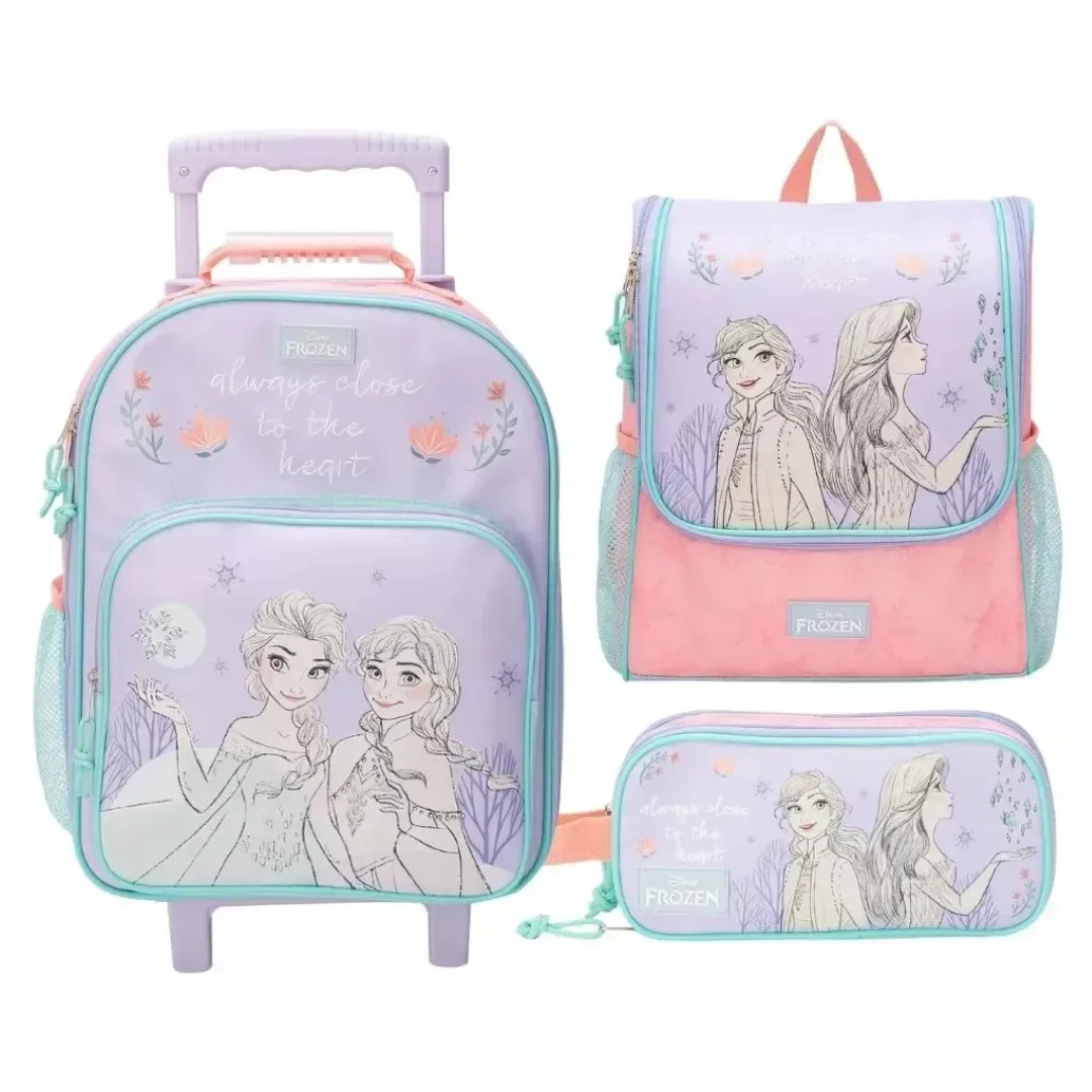 Set Maleta Lonchera Cartuchera Frozen Disney Color Pastel4