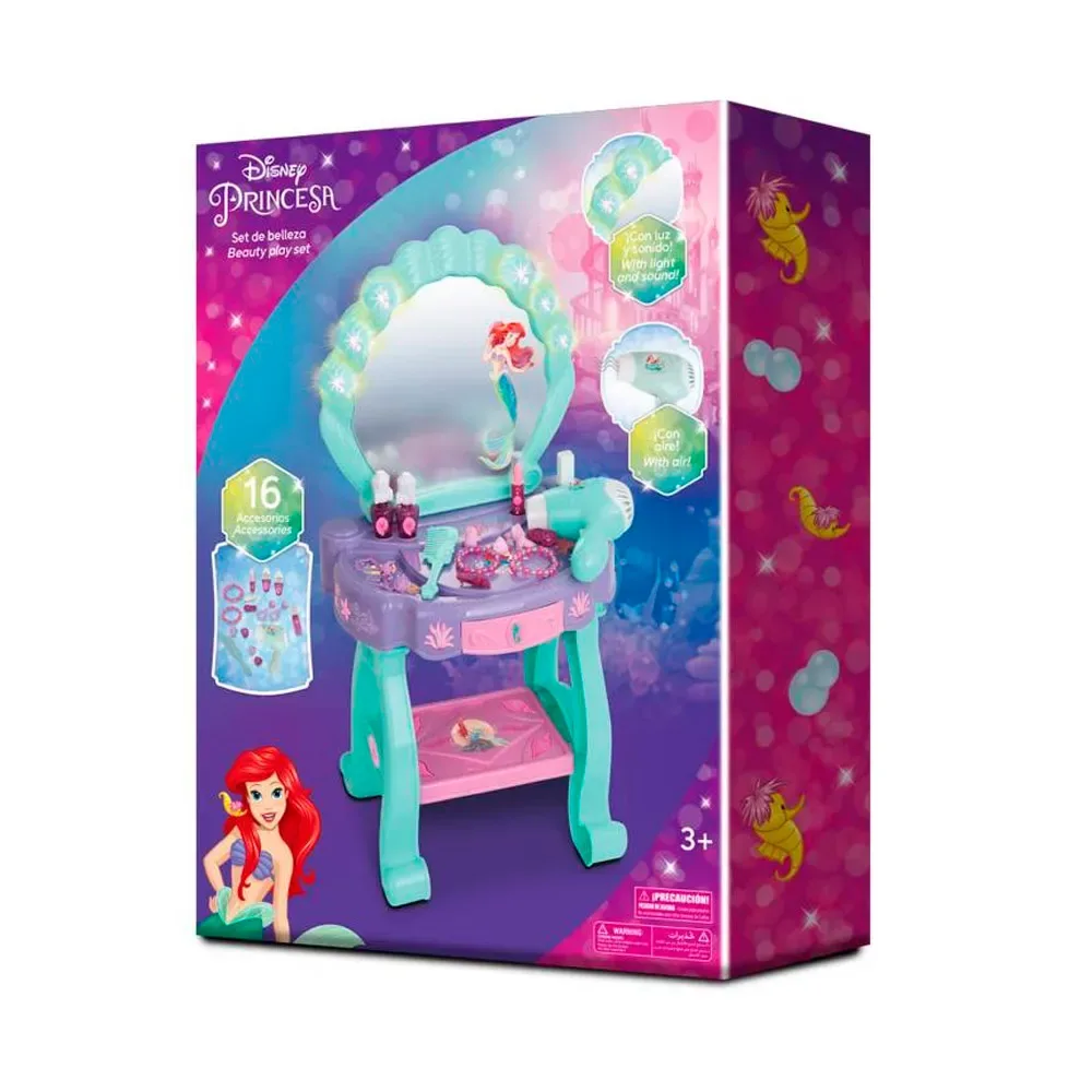 Disney Princesas Set de Tocador Sirenita con Luz y Sonido4