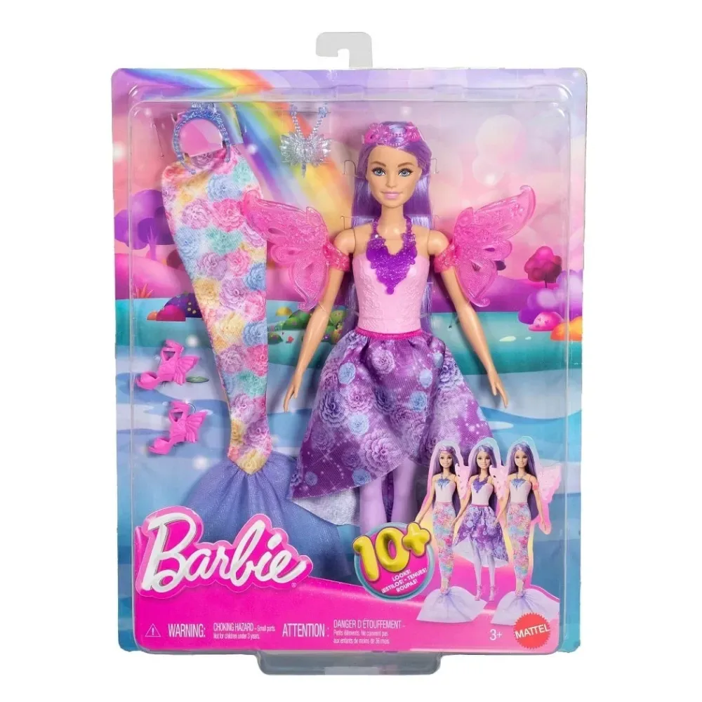 Muñeca Barbie Look De Hada Y Sirena1