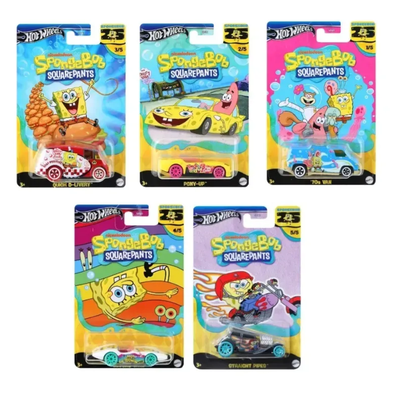 Hot Wheels Bob Esponja Colección Spongebob Squarepants Blister X11