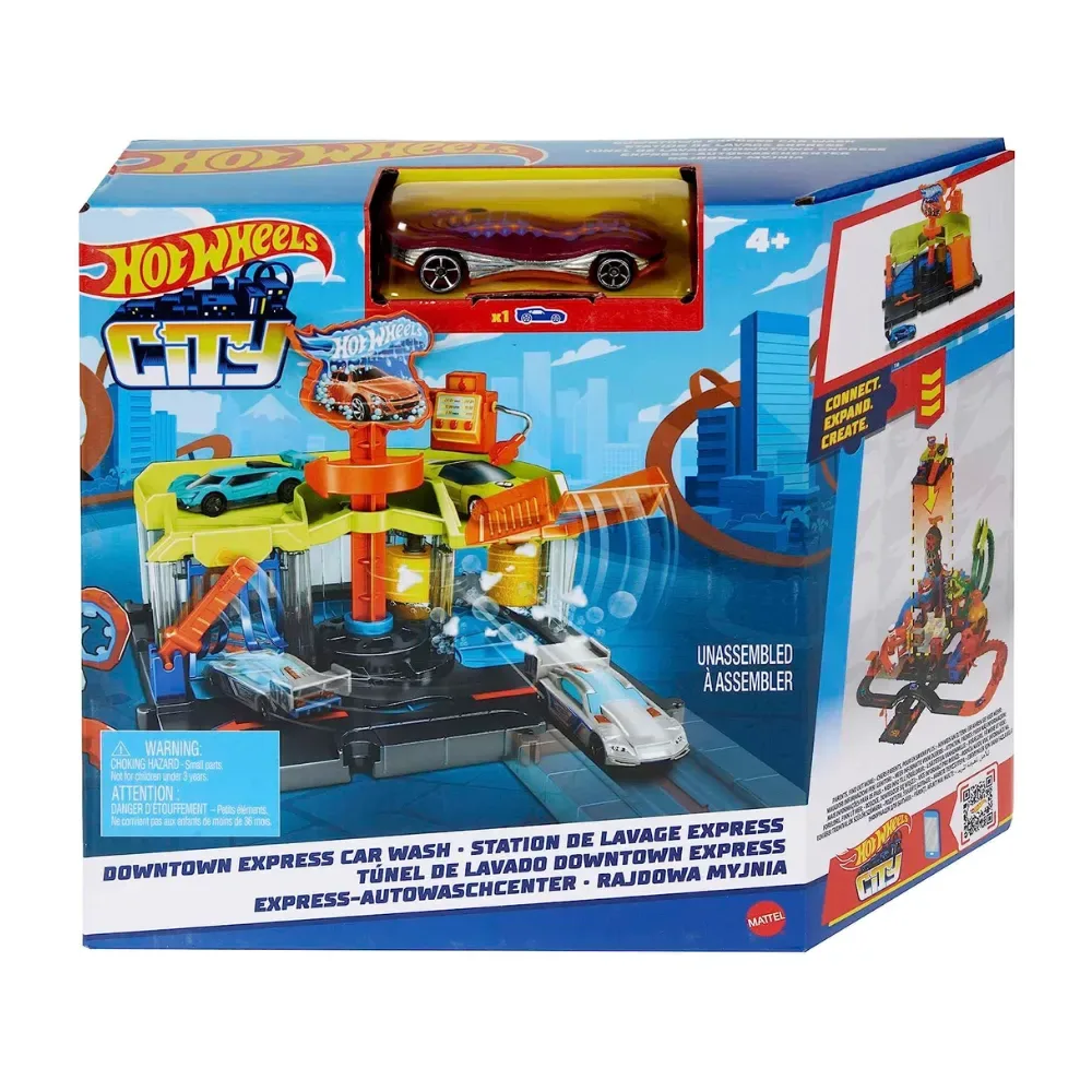 Hot Wheels City Pista de Juguete Autolavado de la Ciudad1