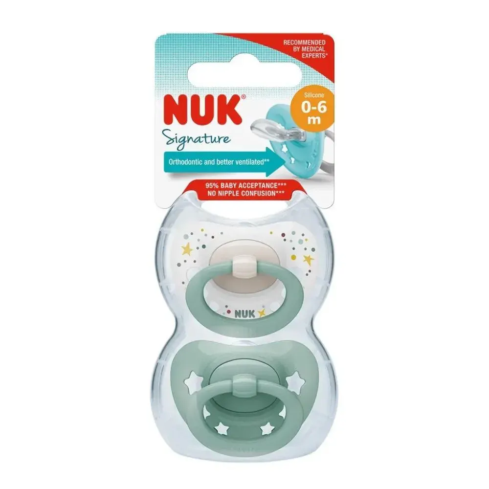 Nuk Chupón Signature x 2und 0-6 meses Niño3