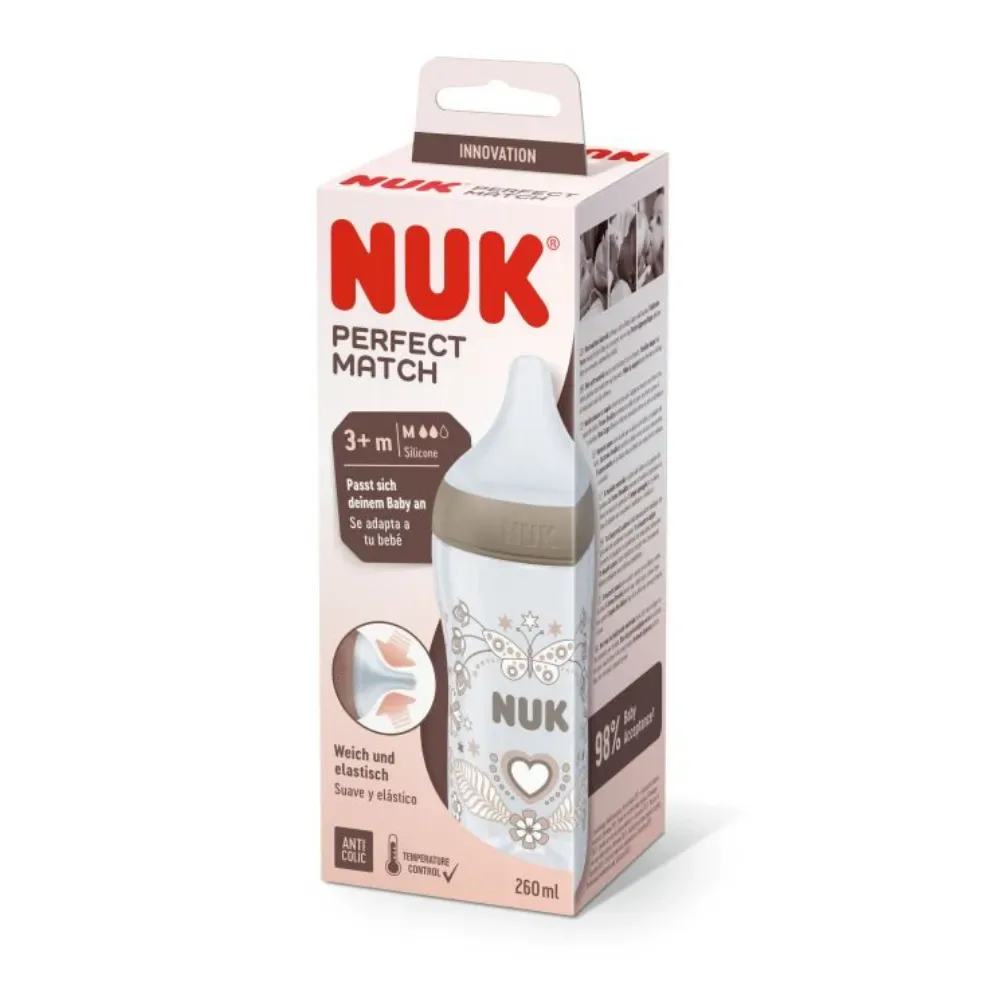 Nuk Biberón Perfect Match PP CT 260ML Corazón3