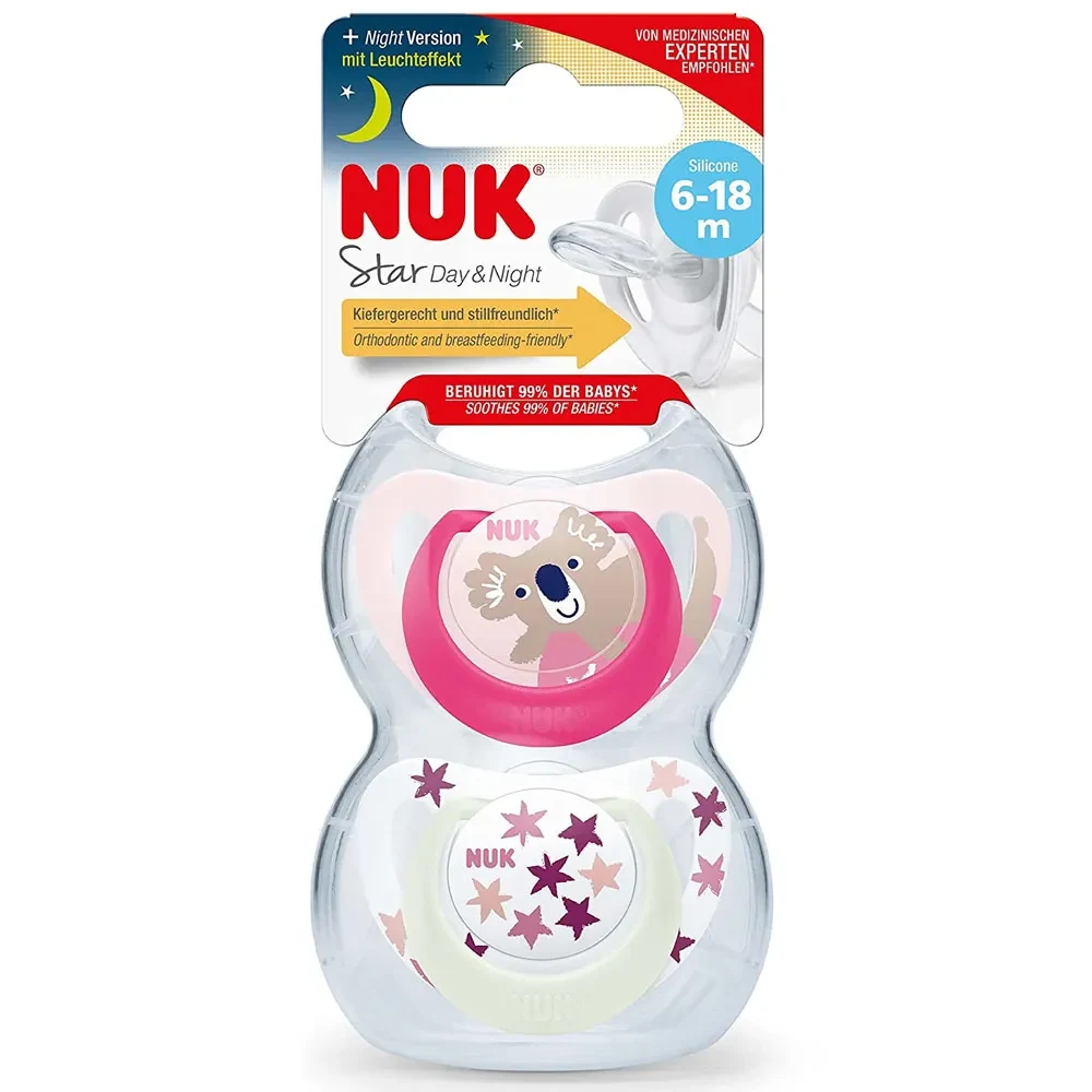 Nuk Chupón Star Día y Noche 6-18 meses Niña2