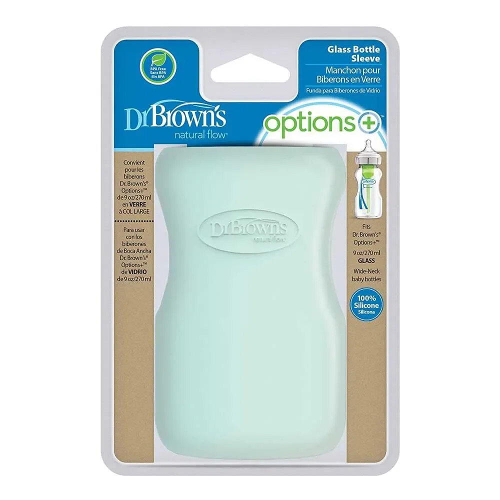 Funda para biberones de vidrio 9oz Boca Ancha color Menta Dr. Brown's2
