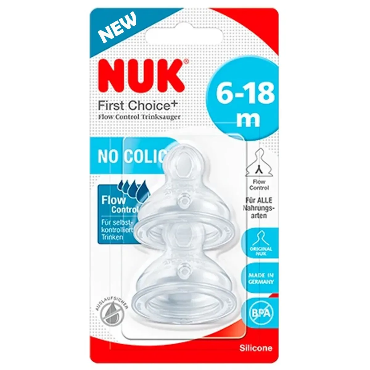 Tetina First Choice Control de Flujo Y de 6-18 Meses x23