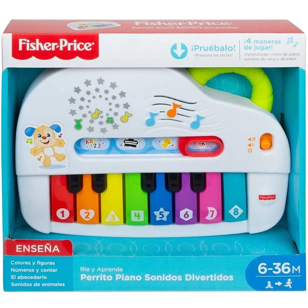 Fisher Price Ríe y Aprende Perrito Piano Sonidos Divertidos1