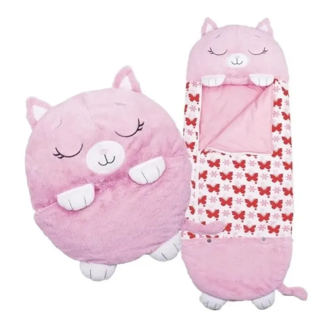 Happy Nappers Bolsa De Dormir Infantil Gato Rosa1