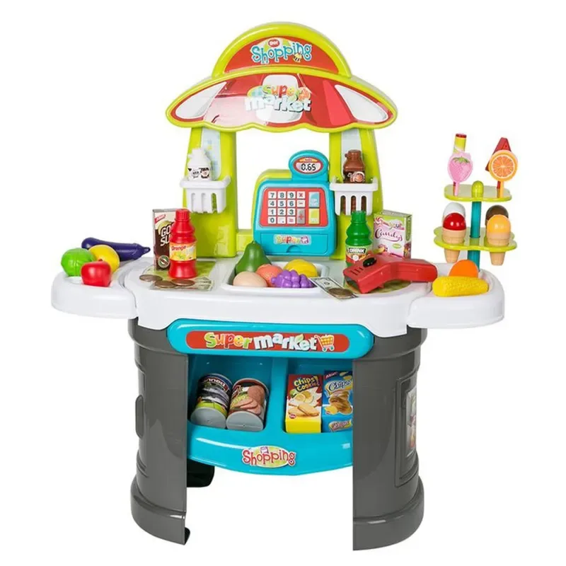 Set De Juguete Supermercado Real Con Caja Registradora1