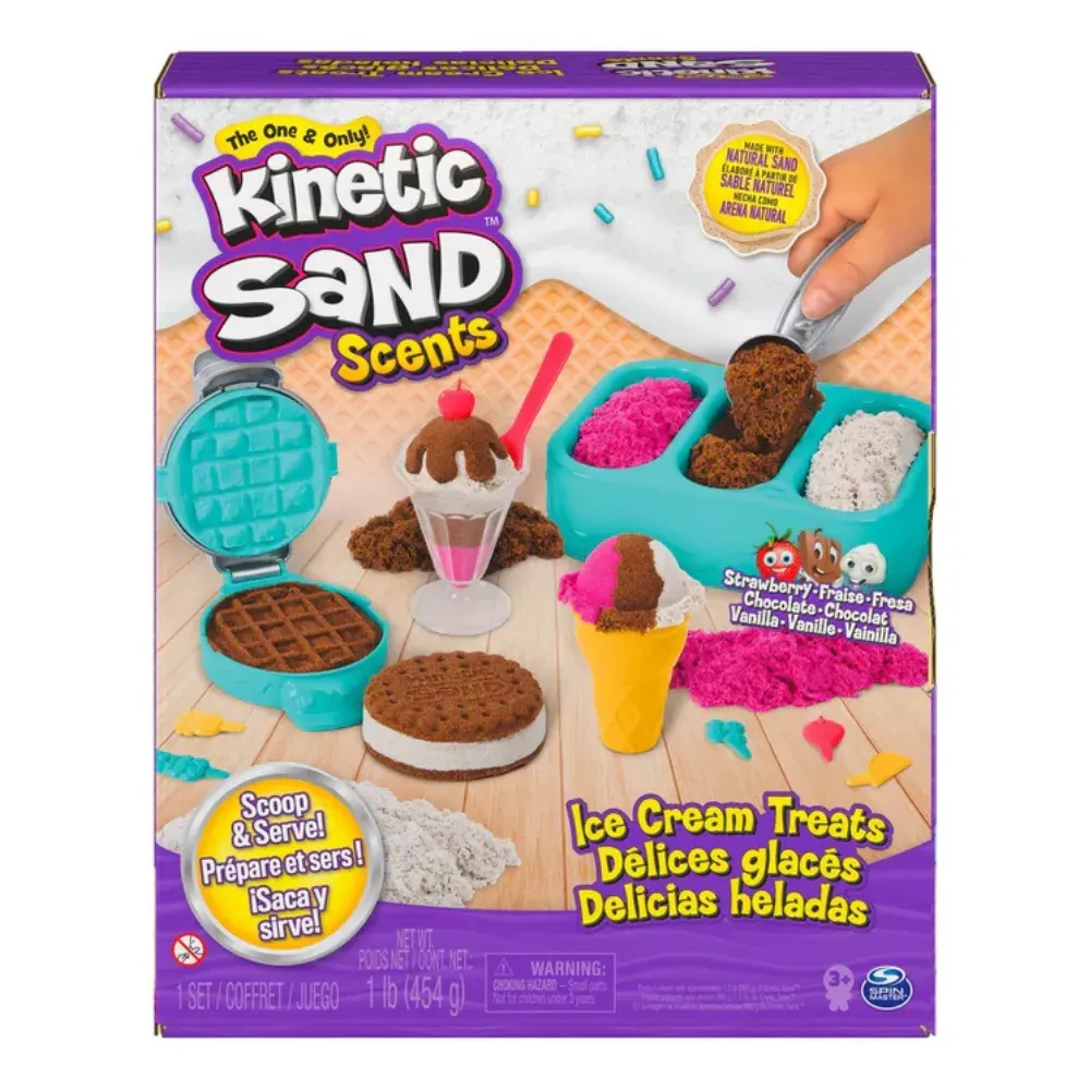 Kinetic Sand Estación De Helados Arena Mágica Con Aroma y Accesorios4