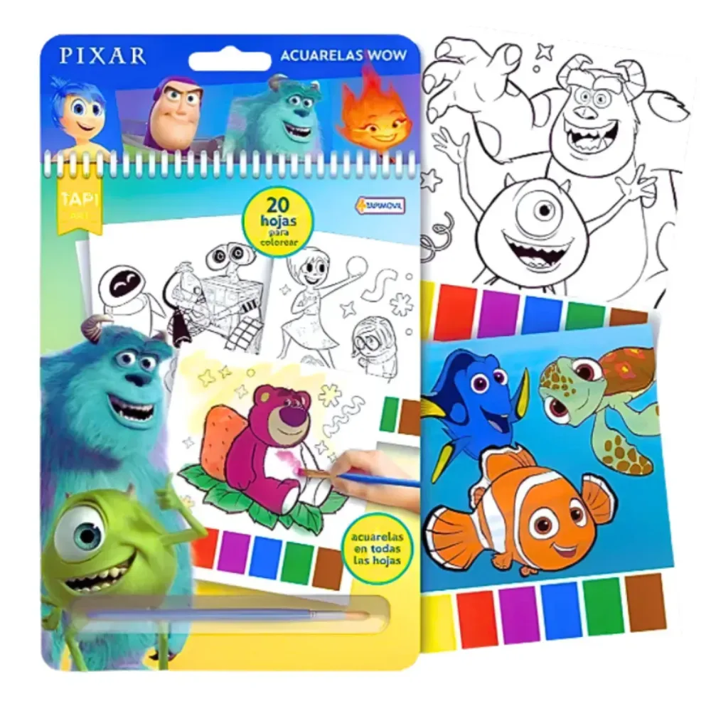 Set De Arte Acuarelas Magicas Wow Pixar4