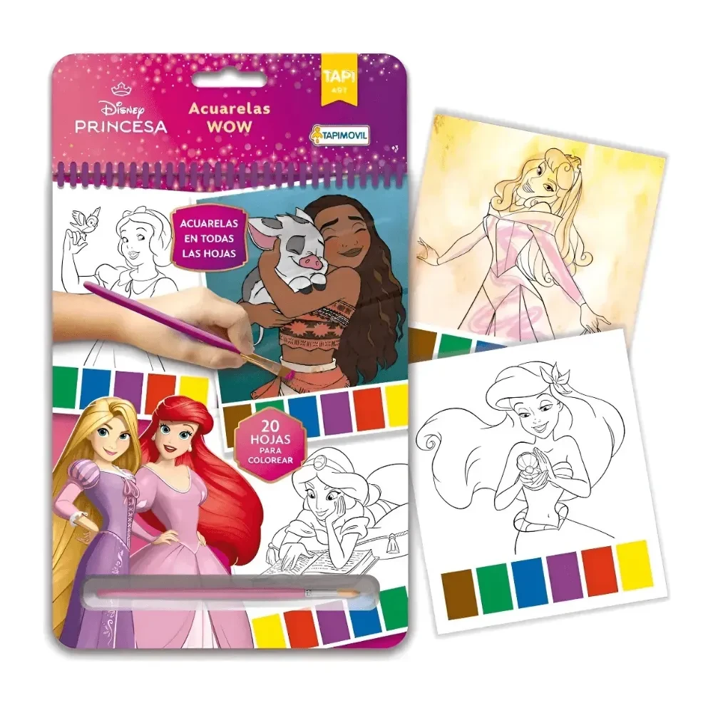 Set De Arte Acuarelas Magicas Wow Princesas4