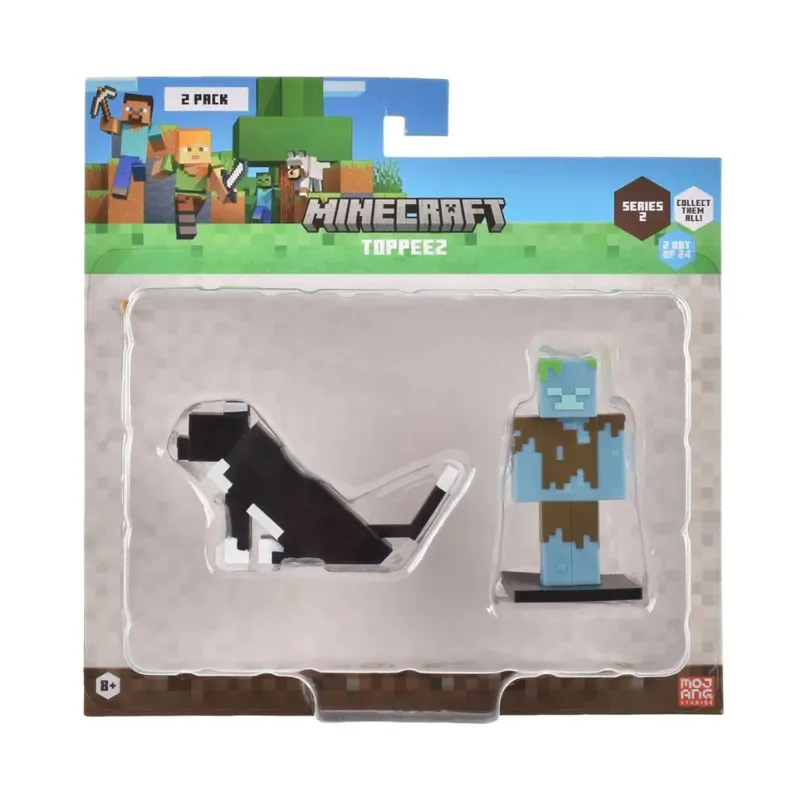 Minecraft Set 2 Figuras Toppeez 6 Cm - Gato4