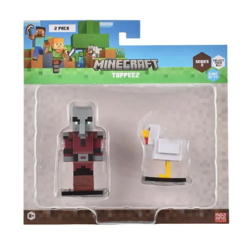 Minecraft Set 2 Figuras Toppeez 6 Cm - Saqueador4