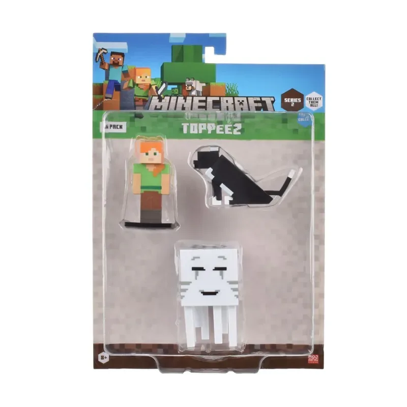 Minecraft Set 3 Figuras Toppeez 6 Cm - Alex4
