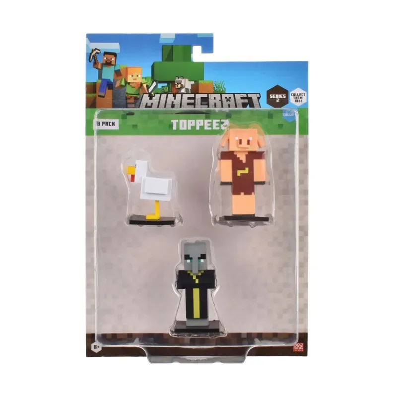 Minecraft Set 3 Figuras Toppeez 6 Cm - Gallina4