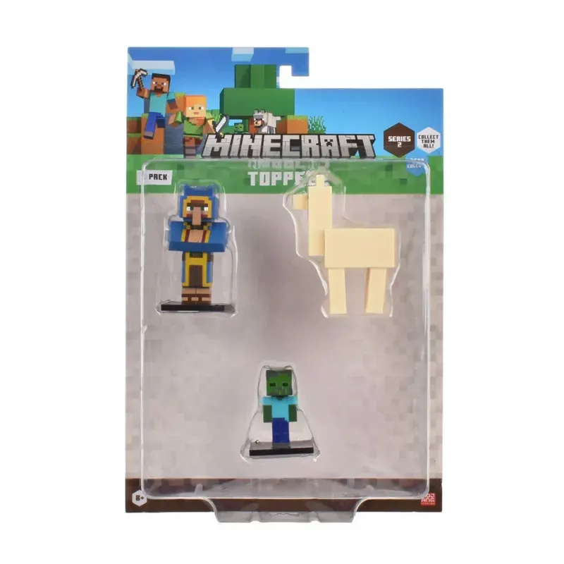 Minecraft Set 3 Figuras Toppeez 6 Cm - Comerciante4