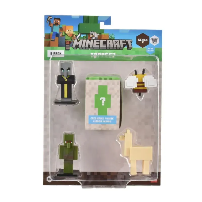 Minecraft Set 5 Figuras Toppeez 6 Cm - Evocador Con Figura Sorpresa4