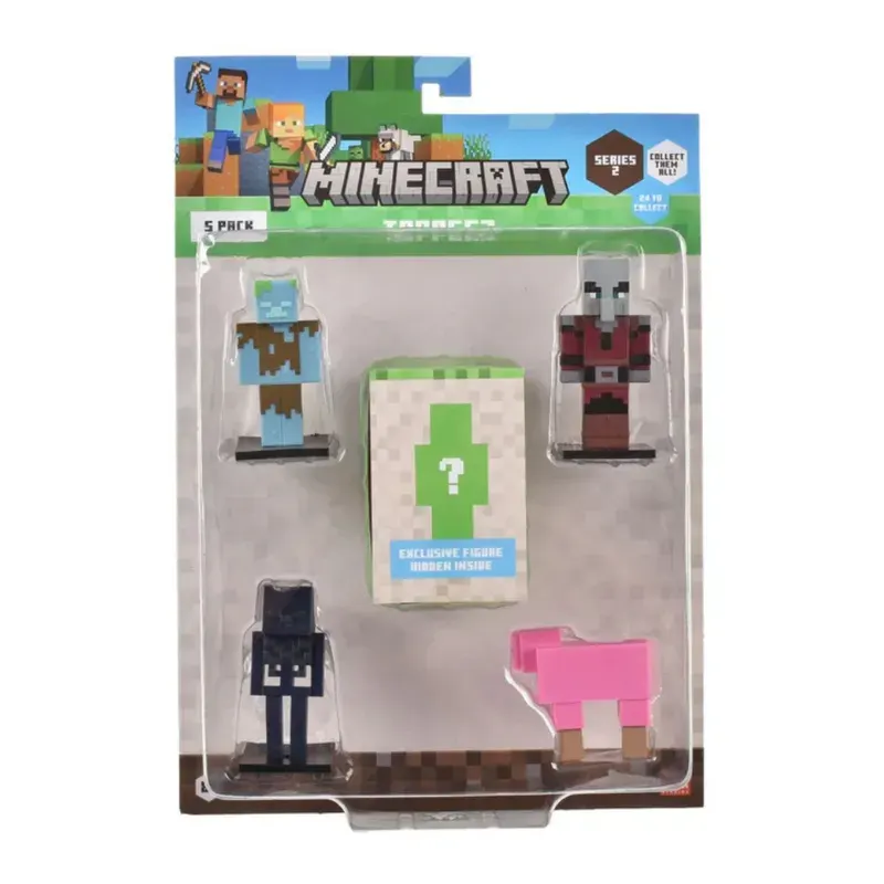 Minecraft Set 5 Figuras Toppeez 6 Cm - Ahogado Con Figura Sorpresa4
