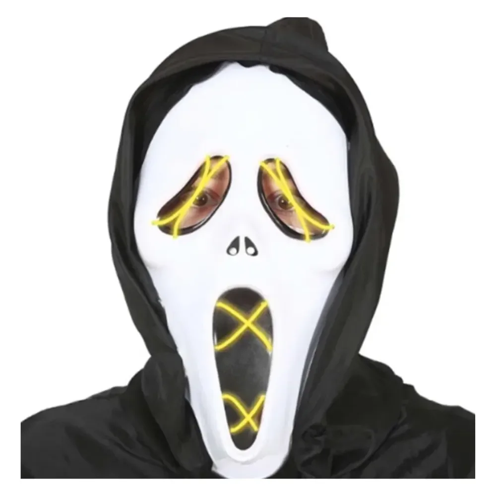 Máscara Scream Icono del Terror Halloween Led Disfraz1