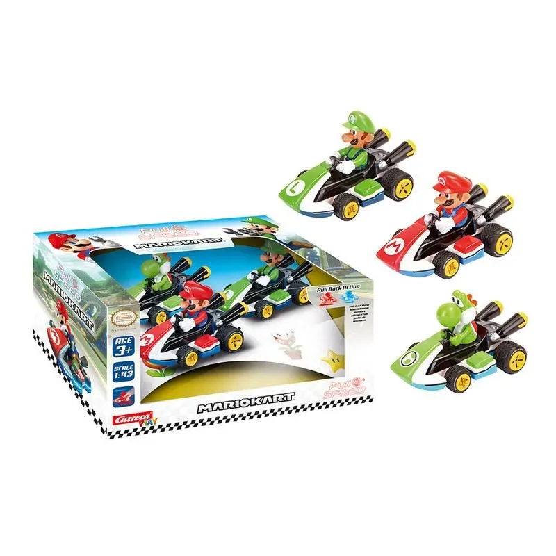 Carrera Go Pack de 3 Vehiculos Pull&Speed Mario, Luigi y Yoshi4