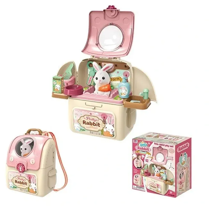 Set de Mascota Conejo 3 en 1 Dos caras1