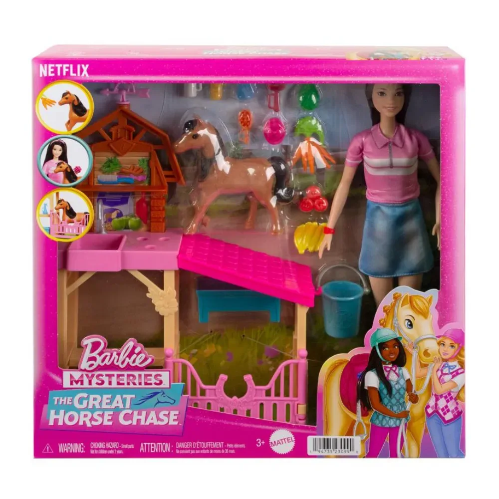 Muñeca Barbie Set Cuidado De Ponys Con Renee1