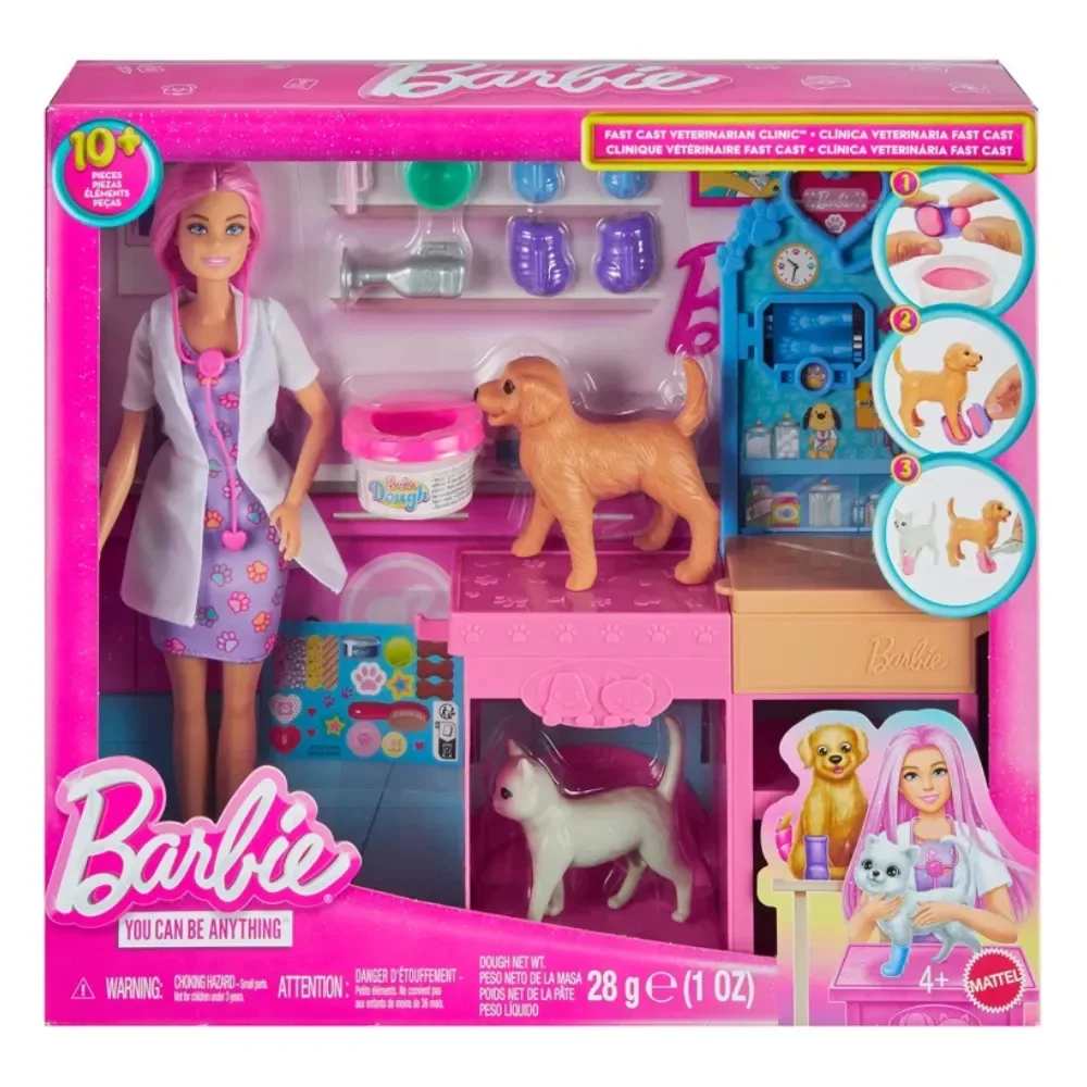 Barbie Profesiones Set Veterinaria Con Mascota y Accesorios1