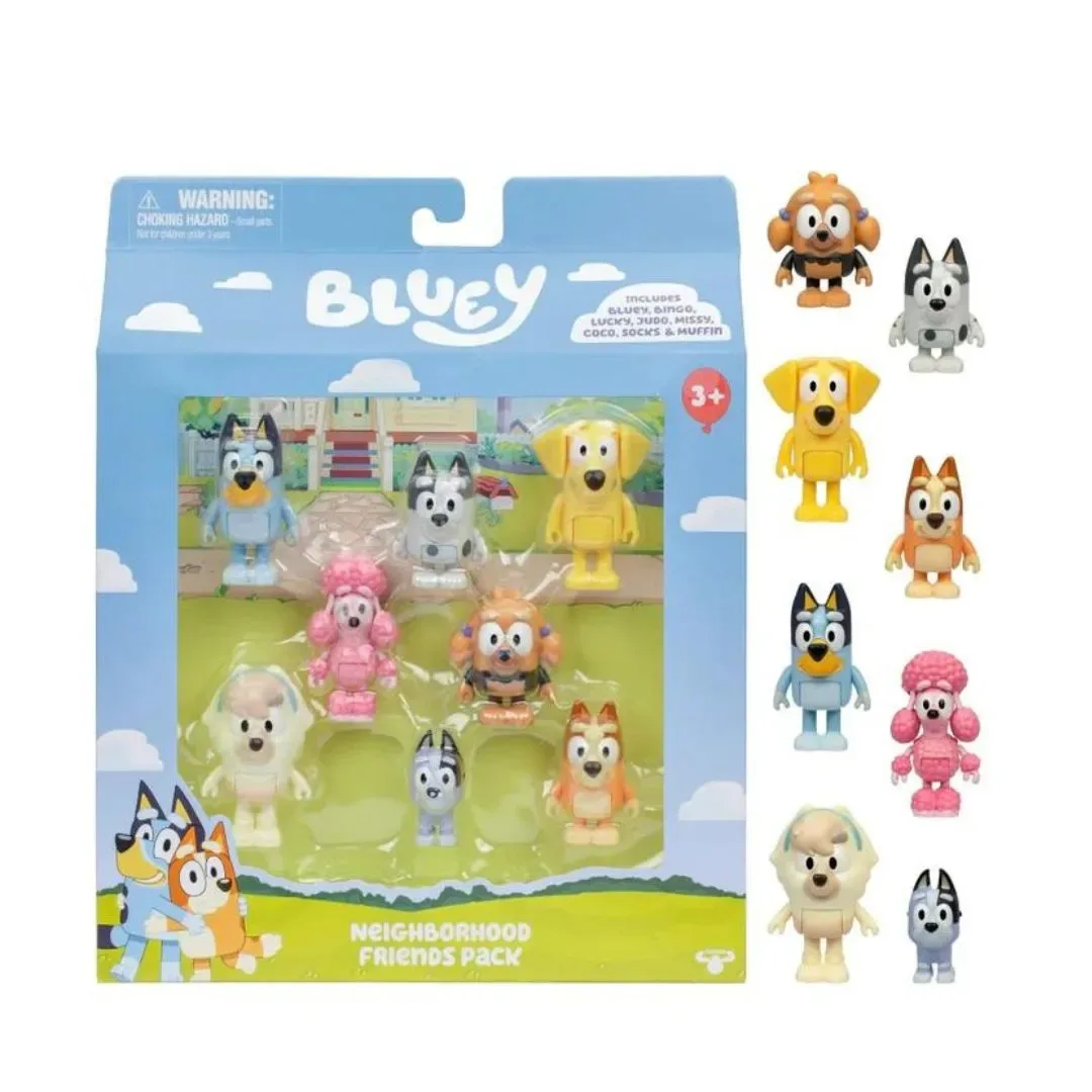 Pack 8 Figuras Bluey Amigos De Vecindario4