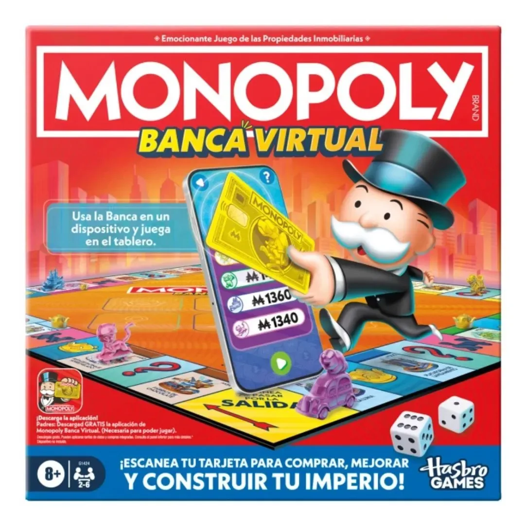 Monopoly Juego de Mesa Tap To Play (App Banking)1