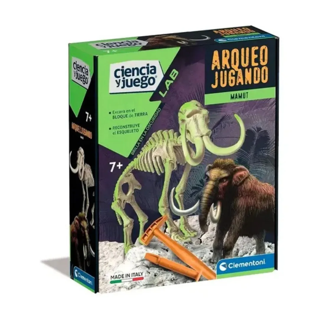 Clementoni Arqueojugando Mamut Fosforescente3