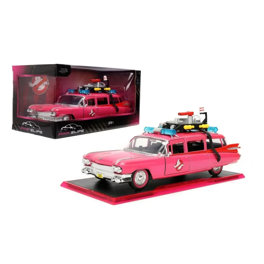 Jada Toys Pink Slips 1:24 Cazafantasmas Ecto-1 Modelo de metal fundido a presión (Rosa)6