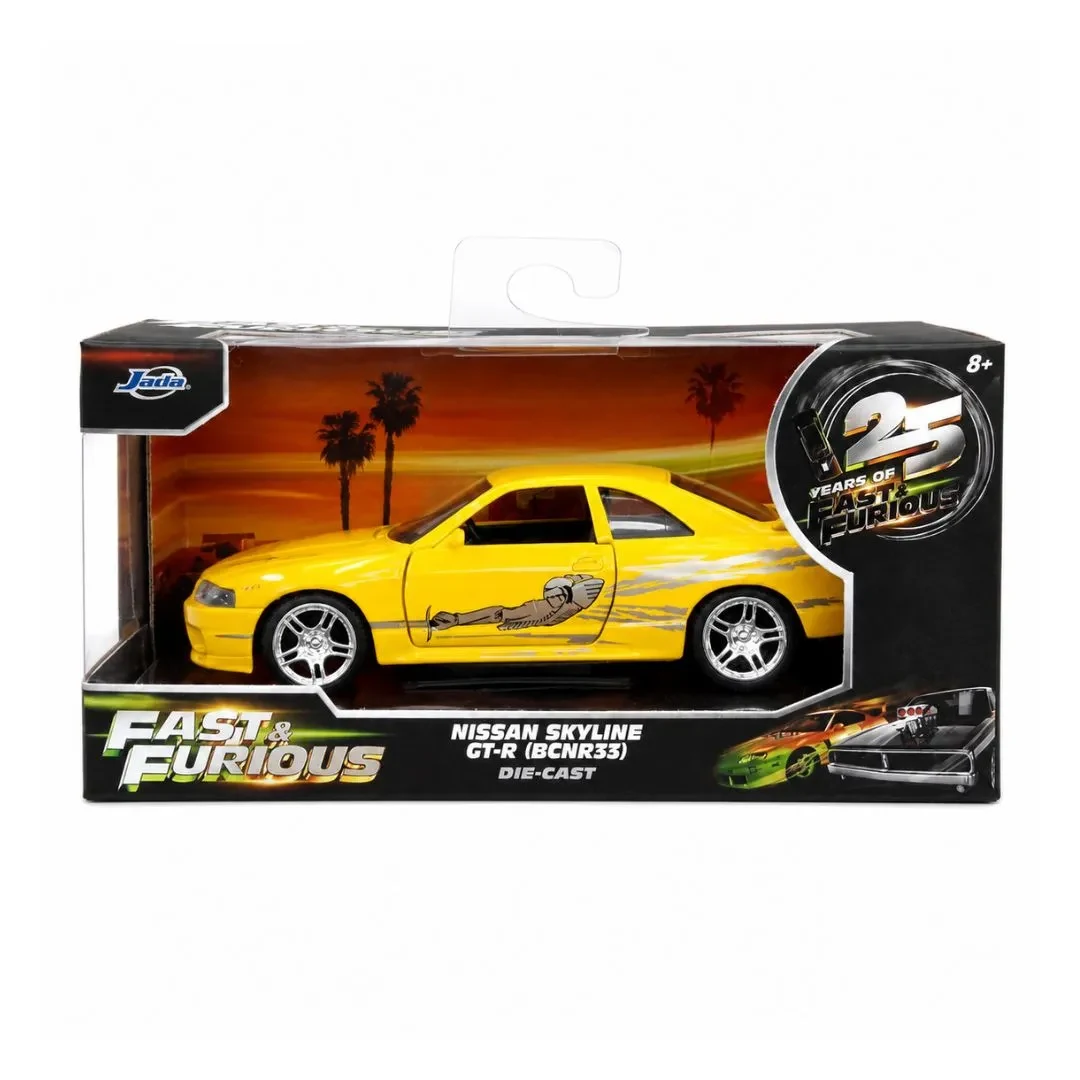 RAPIDOS Y FURIOSOS DIECAST NISSAN SKYLINE GTR 1995 ESCALA 1:326